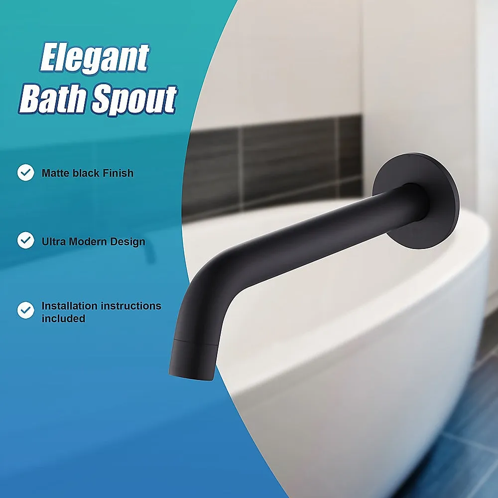 220mm Bath Spout | Matte Black Finish