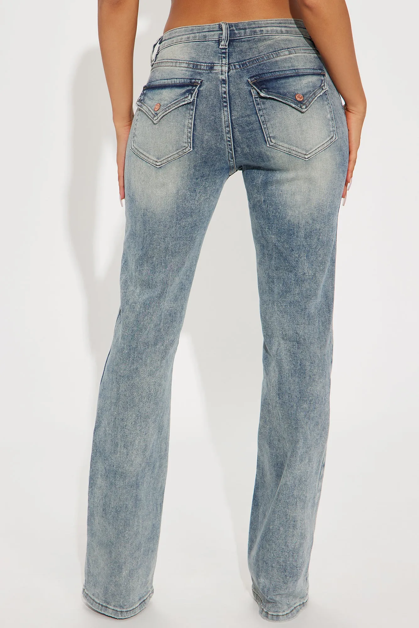 All Talk Tinted Stretch Bootcut Jeans - Vintage Wash