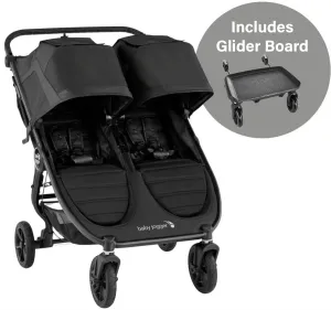 Baby Jogger City Mini GT2 Double Stroller   Glider Board Bundle - Jet