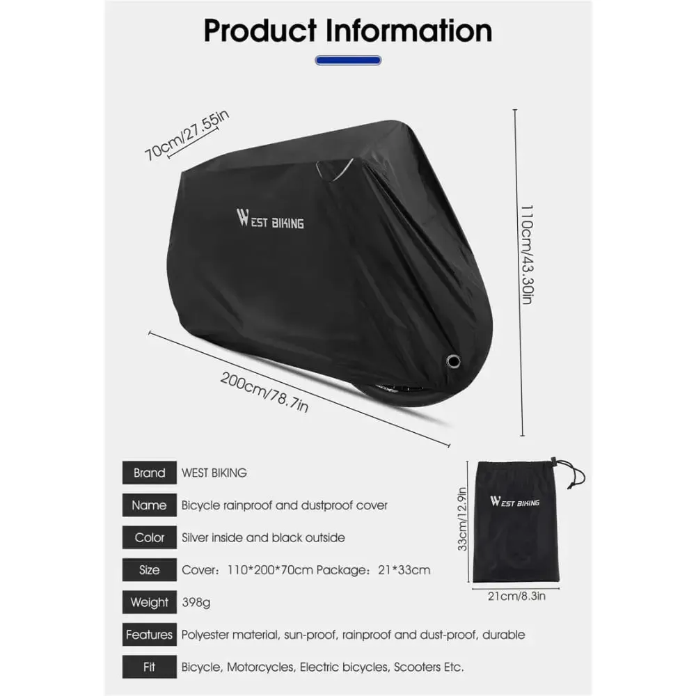 Bicycle Rainproof and Dustproof Cover