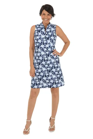 Brushstroke Palms Cooling UPF50  Mock Neck Dress