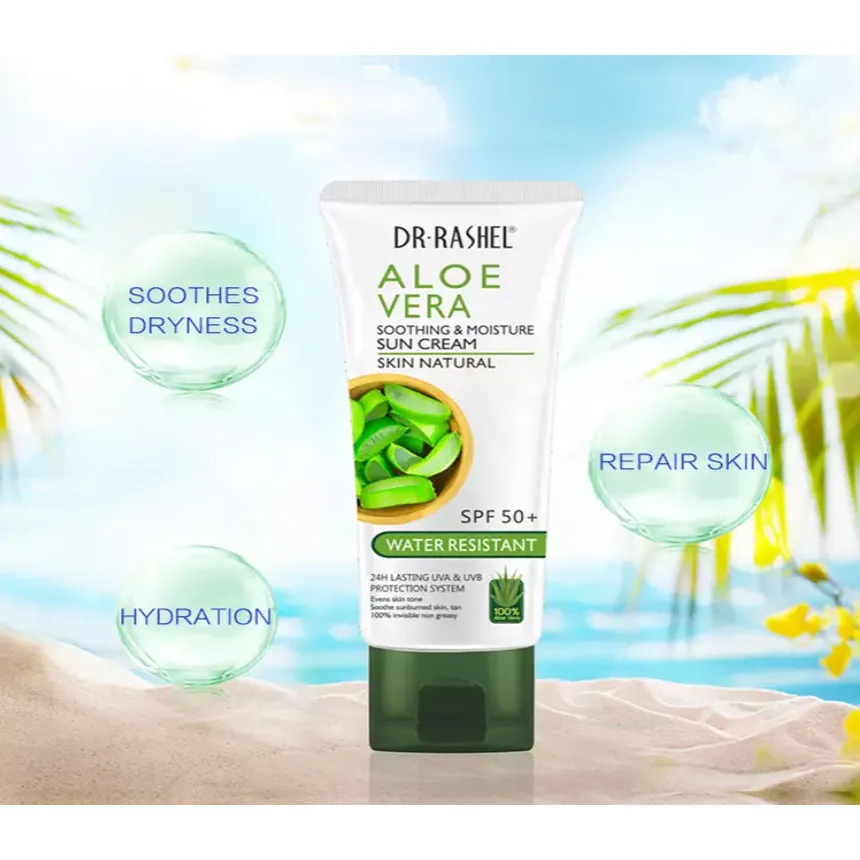 Dr. Rashel Aloe Vera Soothing & Moisture Sun Cream Skin Natural SPF 50  Water Resistant