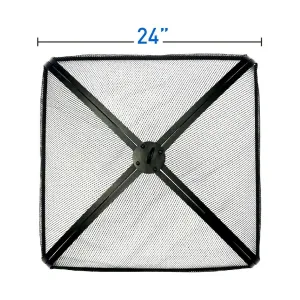 EasyGo FIRE SCREEN &ndash; FIRE PIT COVER &ndash; FIRE SCREEN PROTECTOR (24&quot; Square)