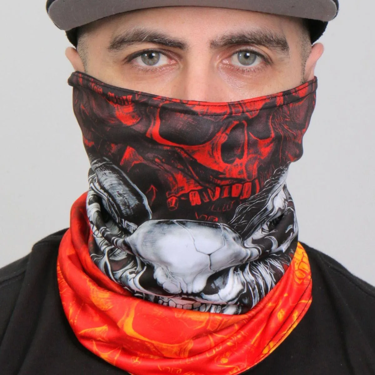 Hot Leathers Five Skulls Neck Gaiter
