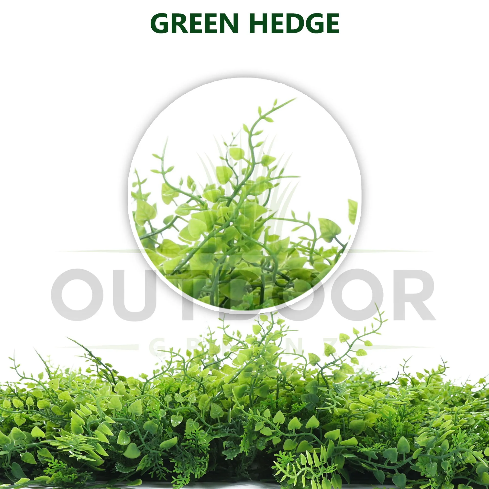 Large Lush Green Leaves Artificial Vertical Garden Wall Tile (Size: 50cm x 50cm, Pack of 1)