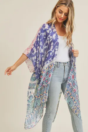 MS0244 Multi Print Boho Kimono