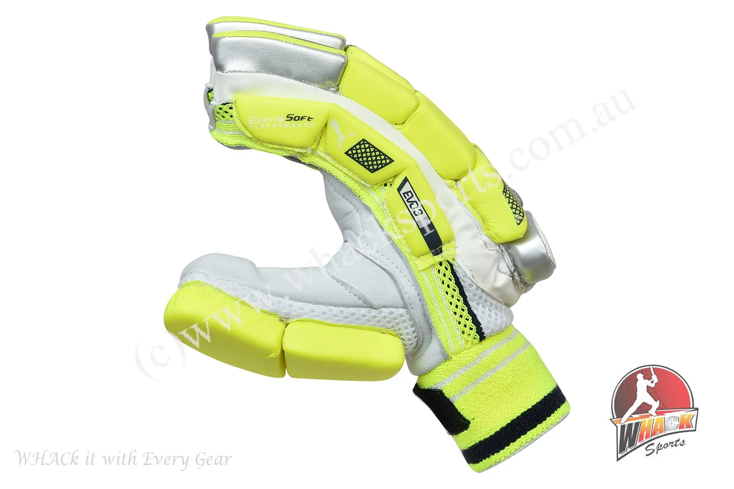 Puma Evo 3 Green Cricket Batting Gloves - Boys/Junior