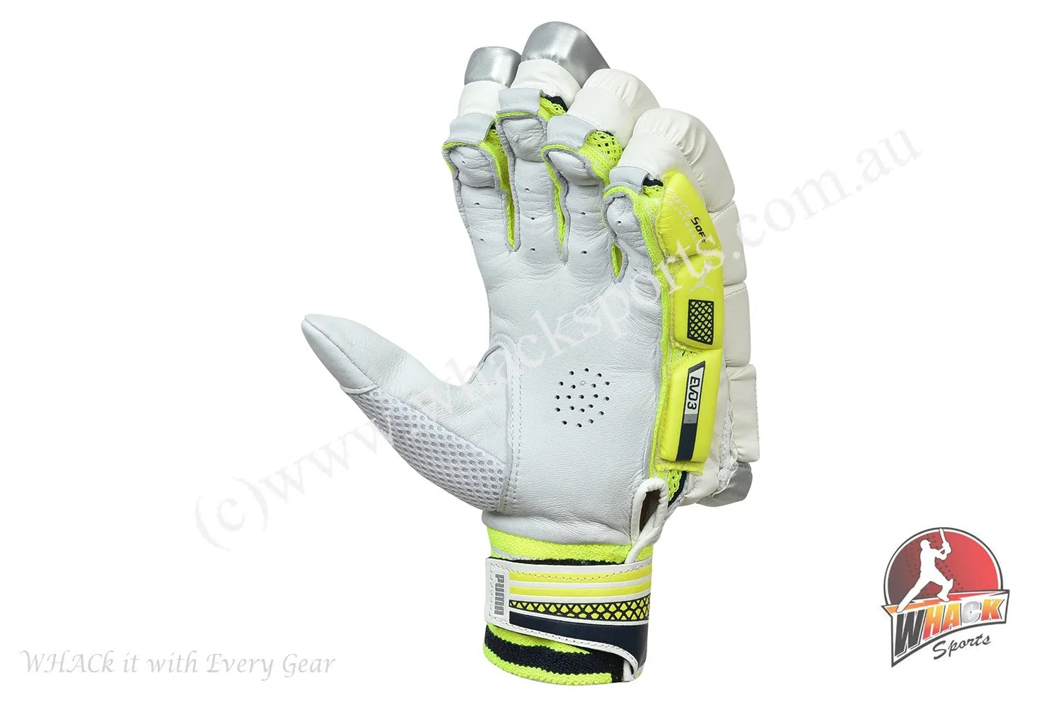 Puma Evo 3 Green Cricket Batting Gloves - Boys/Junior