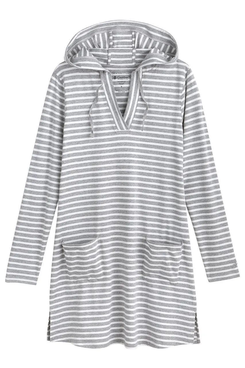 Women's Catalina Beach Cover-Up Dress | Grey/White Stripe