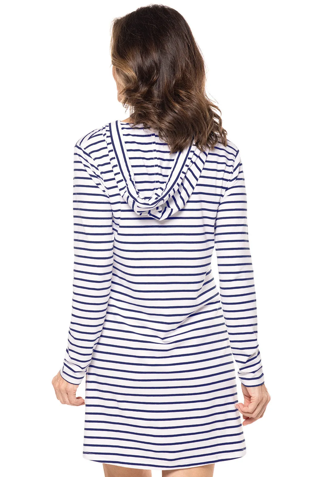 Women's Catalina Beach Cover-Up Dress | White/Navy Stripe